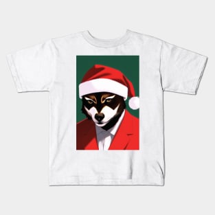 Raccoon Santa Kids T-Shirt